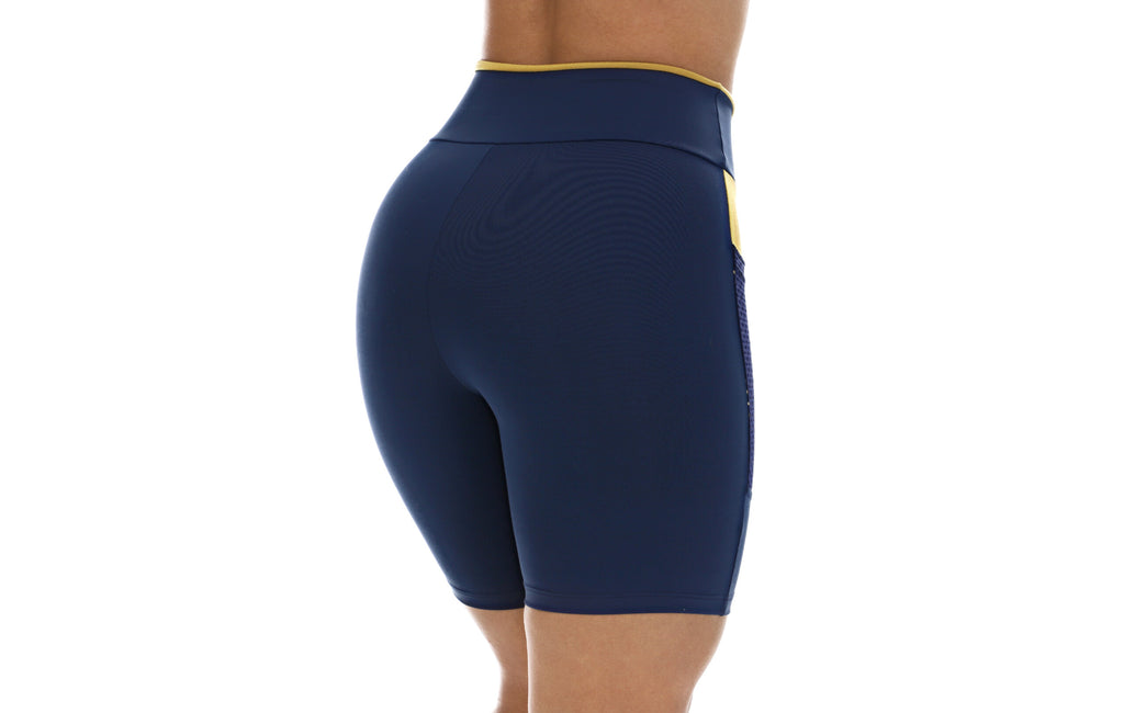 Bermuda fitness com bolso em azul-Marinho – Doce Malícia