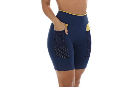 Bermuda fitness com bolso em azul-Marinho – Doce Malícia