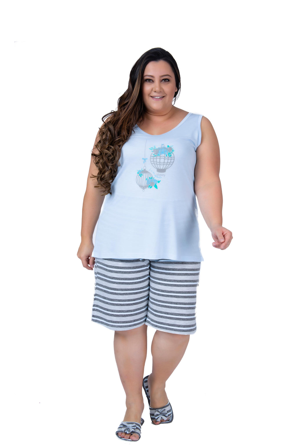 Bermudoll plus size estilo regata em cores sortidas – Doce Malícia