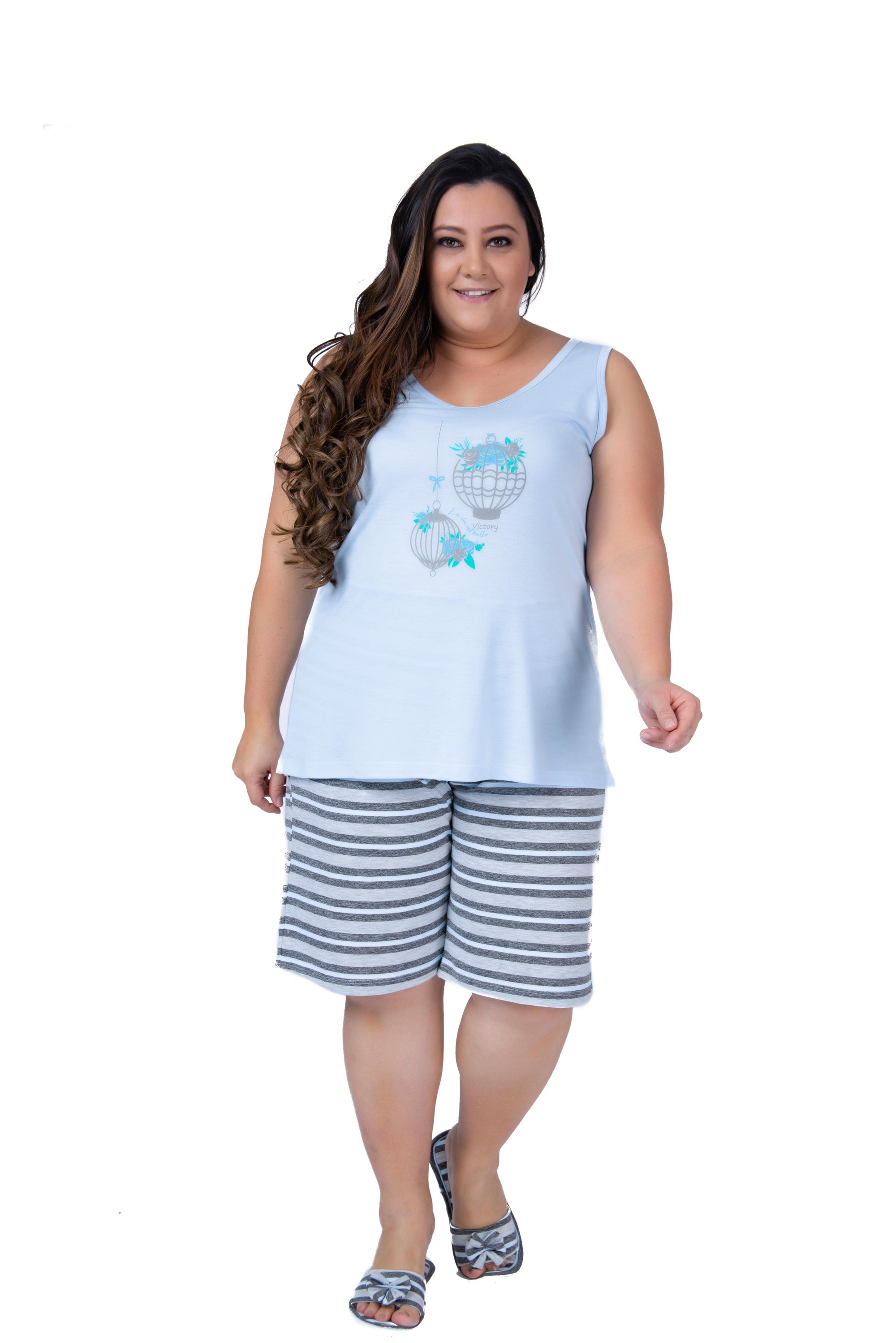 Bermudoll plus size estilo regata em cores sortidas – Doce Malícia