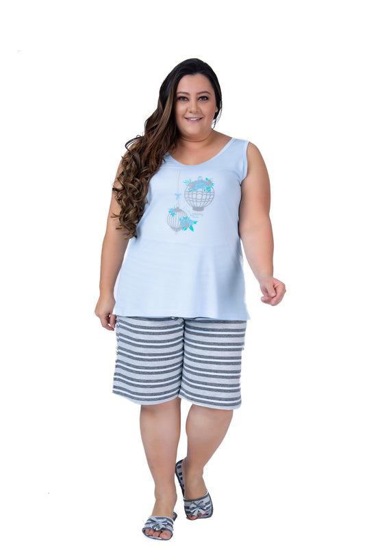 Bermudoll plus size estilo regata em cores sortidas – Doce Malícia