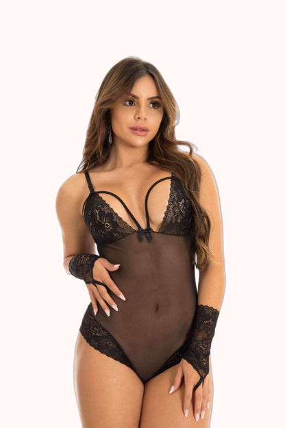 Body com Tule e Renda – Doce Malícia