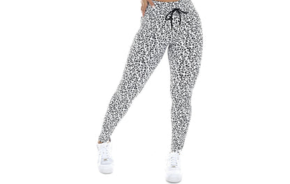 Calça legging animal print branco em Animal print - Branco – Doce Malícia