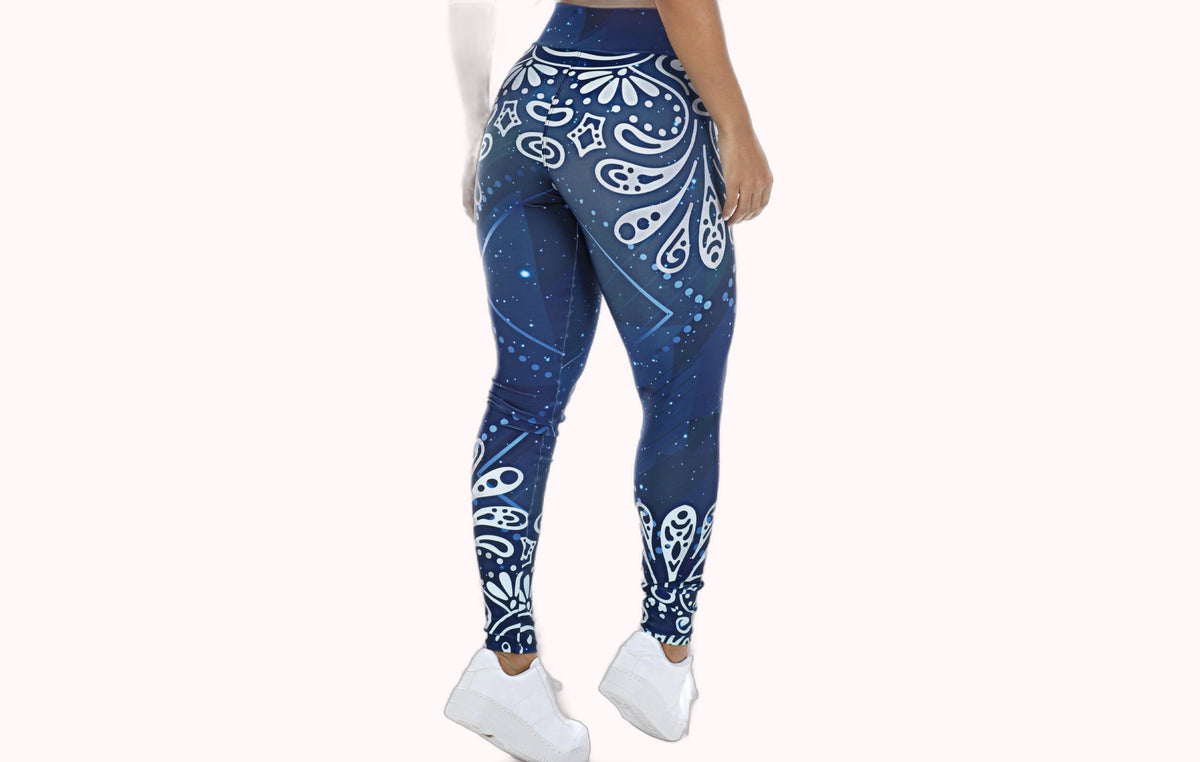 Calça Legging Azul Sublimada