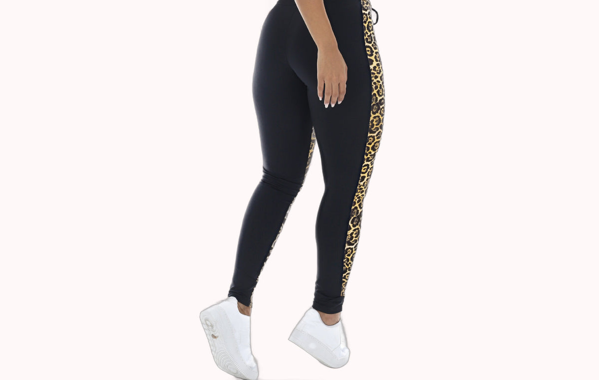 Calça Legging em Animal Print Amarelo