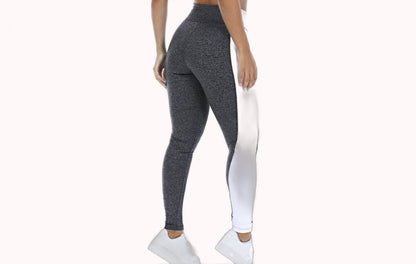 Calça Legging Mescla com Faixa Branca