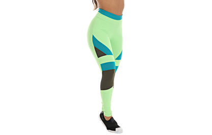 Calça legging verde com recortes em verde – Doce Malícia