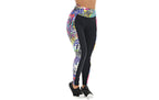 Calça legging preta com Estampas em Preto – Doce Malícia