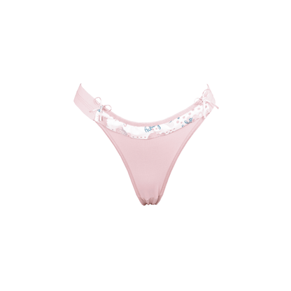 Calcinha de pala embutida com babado em Branco – Doce Malícia
