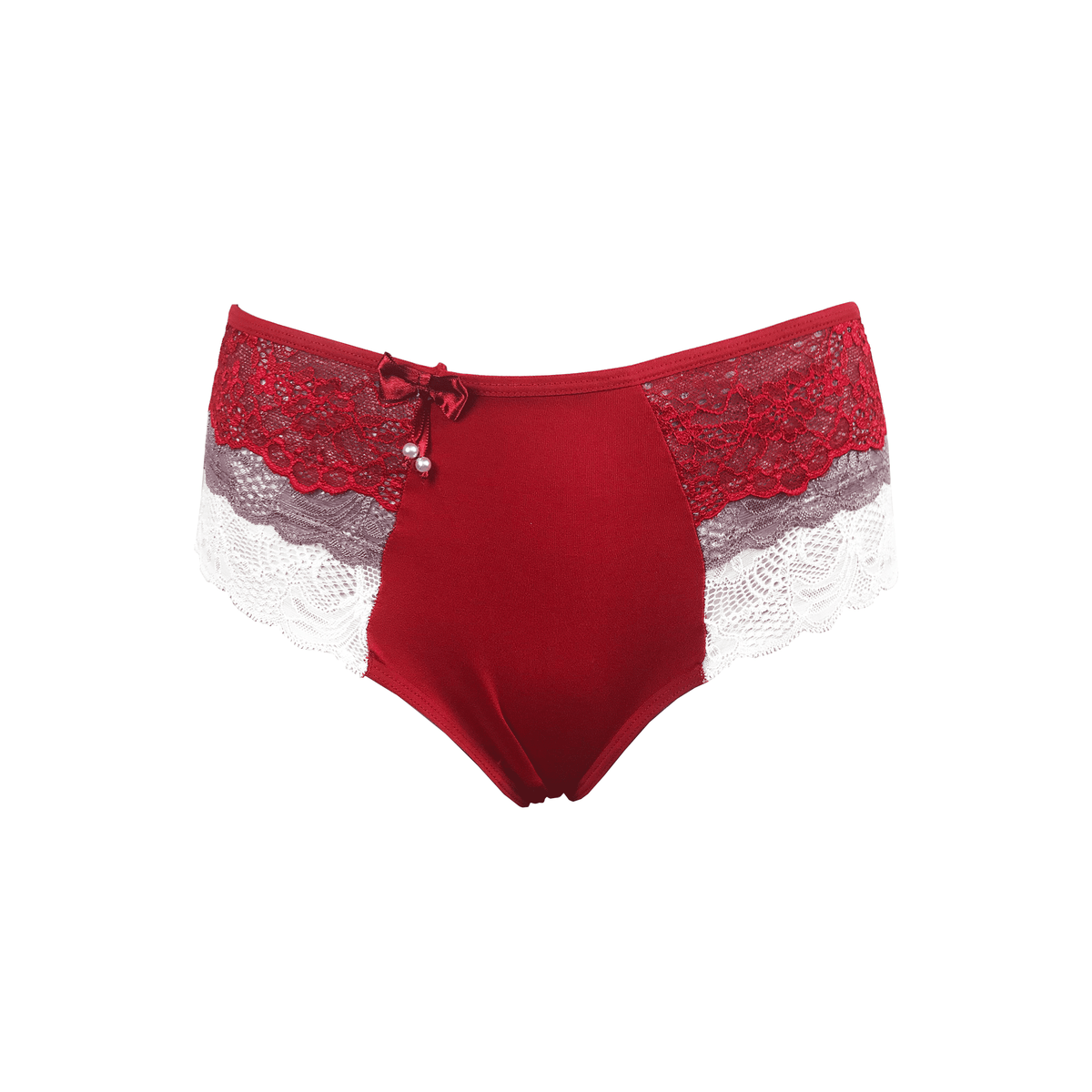 Calcinha conforto com renda colorida em Branco – Doce Malícia