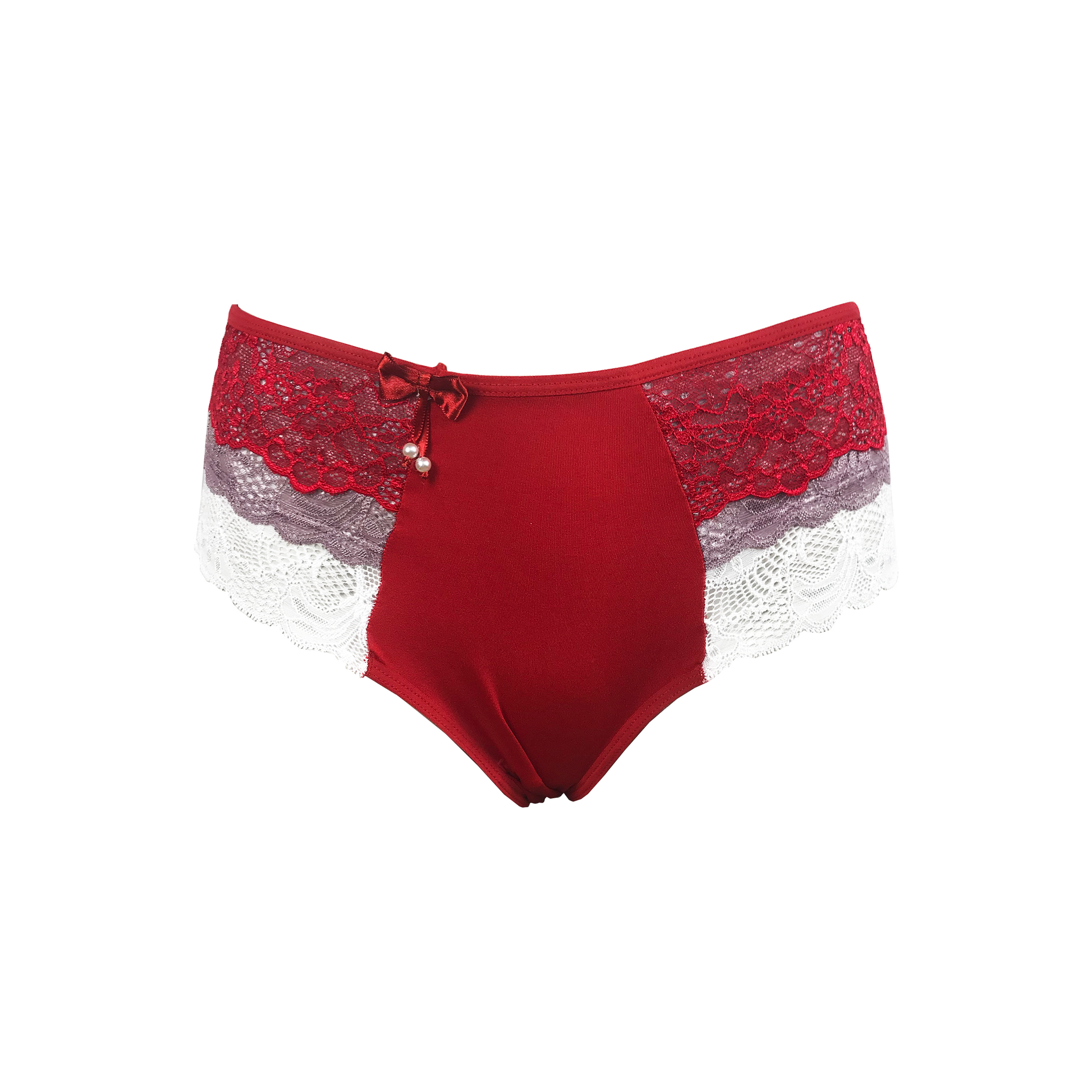 Calcinha conforto com renda colorida em Branco – Doce Malícia