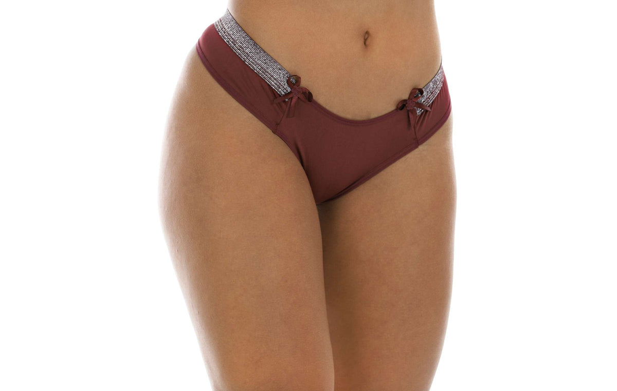 Calcinha com elástico brilhoso em Branco – Doce Malícia