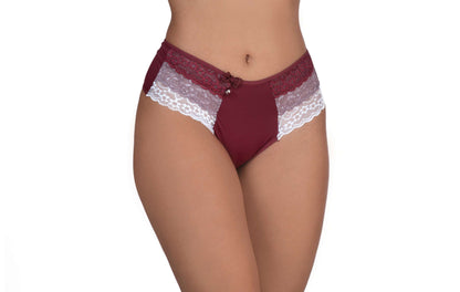 Calcinha conforto com renda colorida em Branco – Doce Malícia