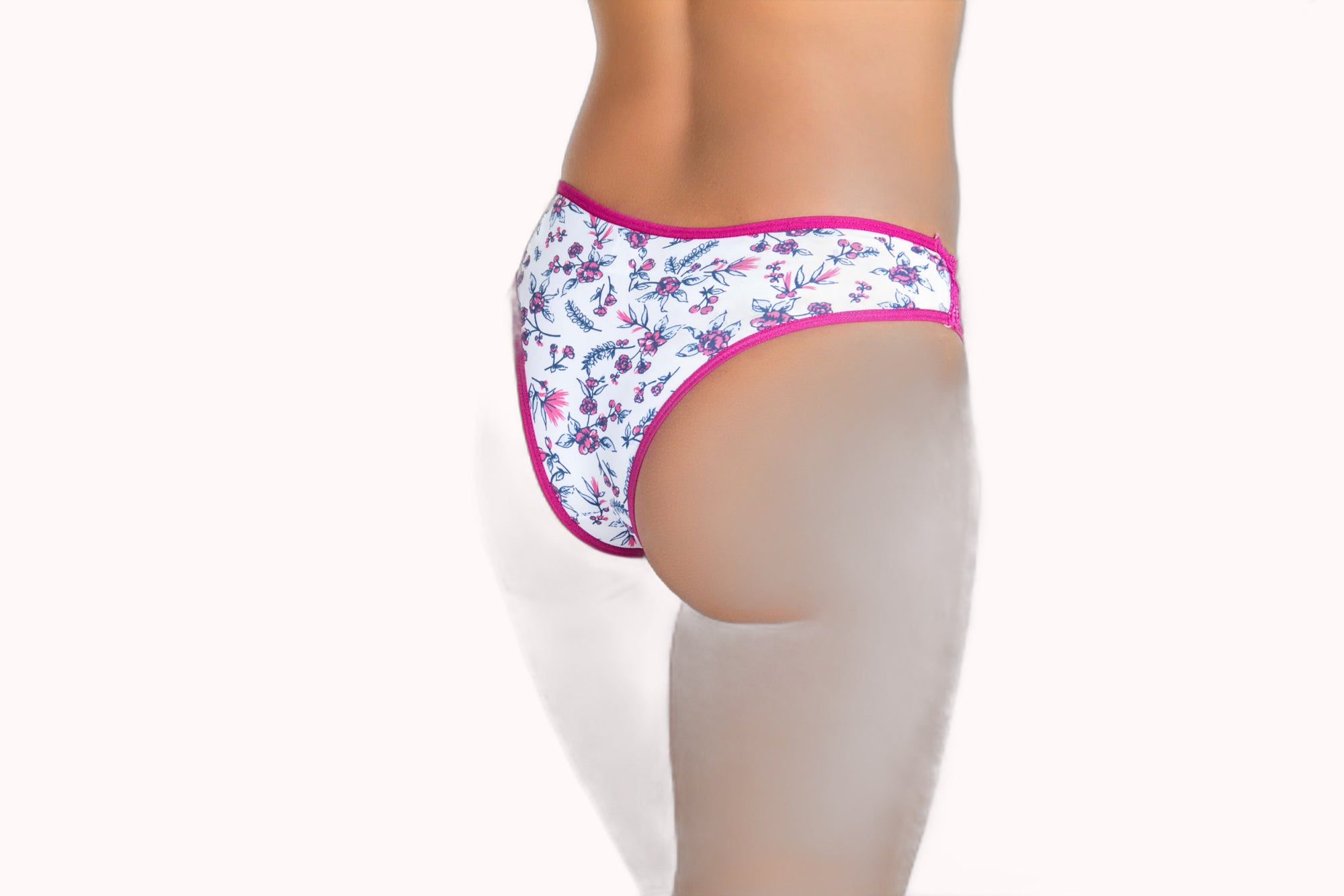 Calcinha em microfibra estampada e renda – Doce Malícia