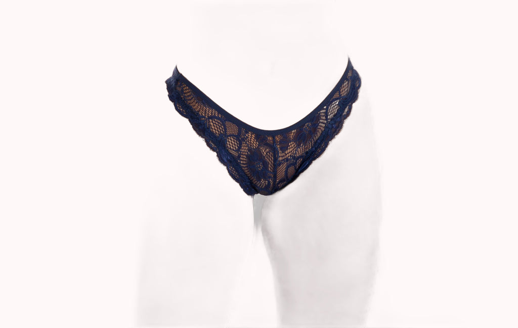 Calcinha sexy em renda com elástico nas pernas – Doce Malícia