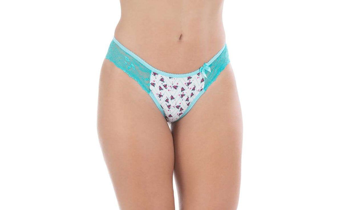 Calcinha estampada com aviamento cerejeira em amarelo – Doce Malícia