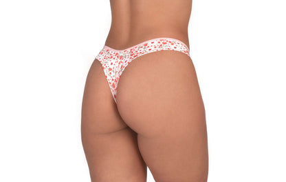 Fio duplo estampado com renda em Branco – Doce Malícia