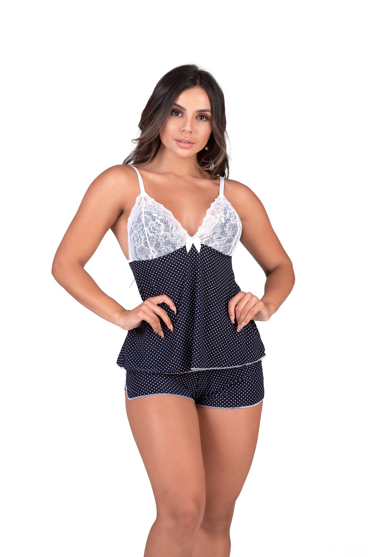 Camisete Cristina em poá variado – Doce Malícia