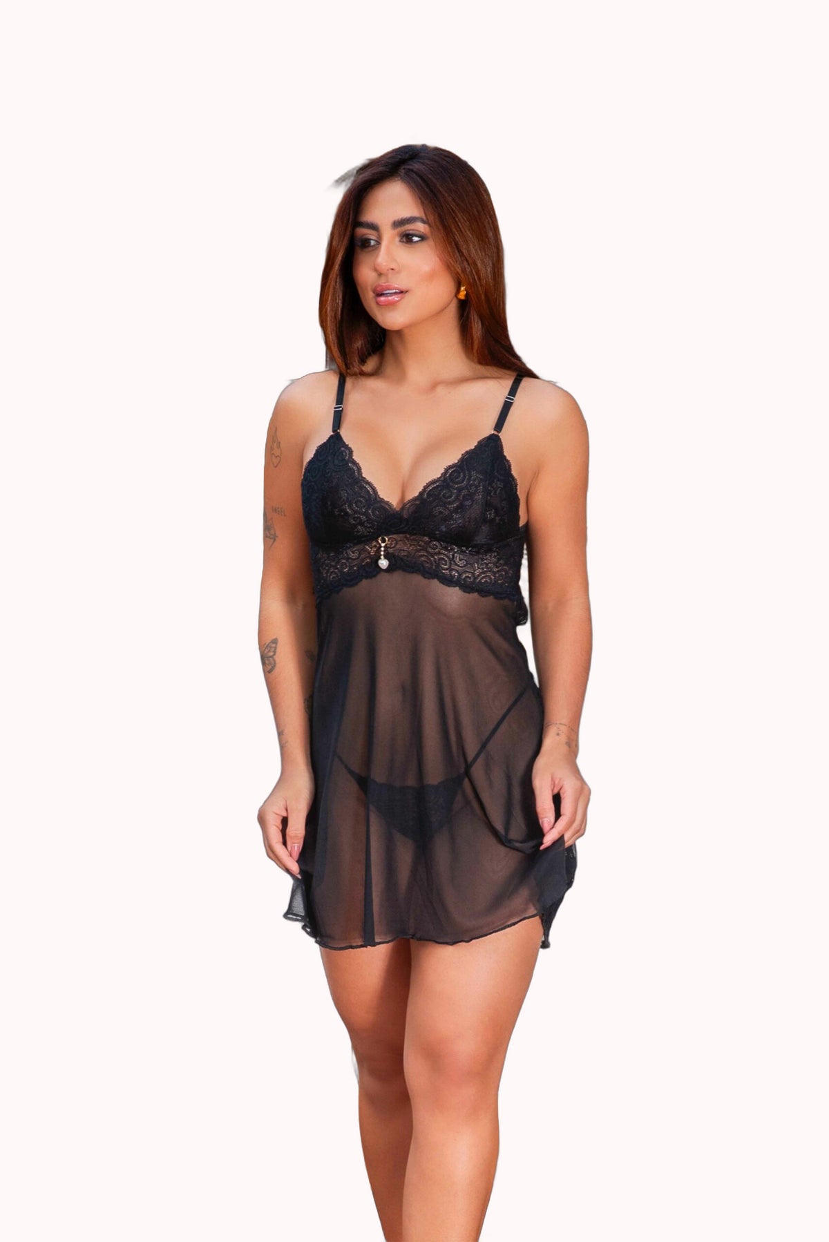 Camisola Transparente com Calcinha – Doce Malícia