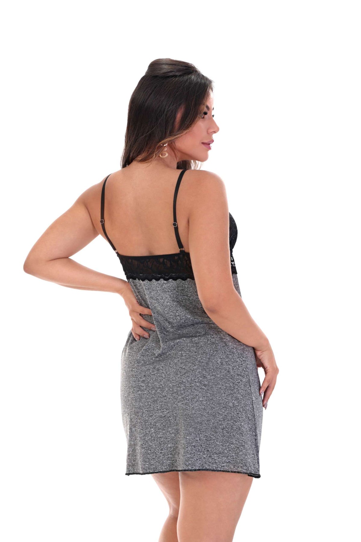 Camisola em mescla com renda em Branco – Doce Malícia