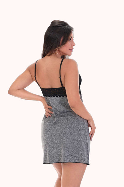 Camisola em mescla com renda – Doce Malícia