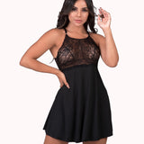 Camisola em microfibra com renda vazada – Doce Malícia