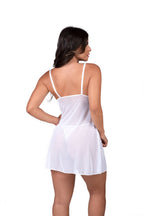 Camisola em tule com Calcinha em cores sortidas – Doce Malícia