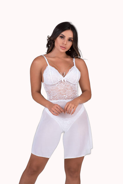 Camisola em tule com pérolas – Doce Malícia