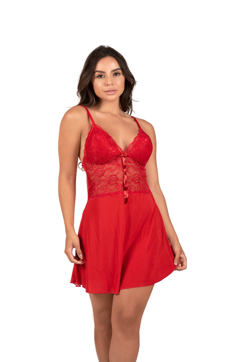 Camisola sensual com renda no busto em cores sortidas – Doce Malícia
