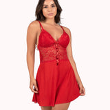 Camisola sensual com renda no busto – Doce Malícia