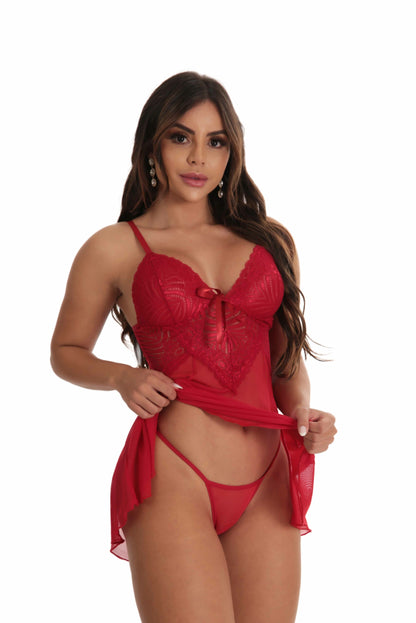 Camisola Sexy em Tule e em Branco – Doce Malícia