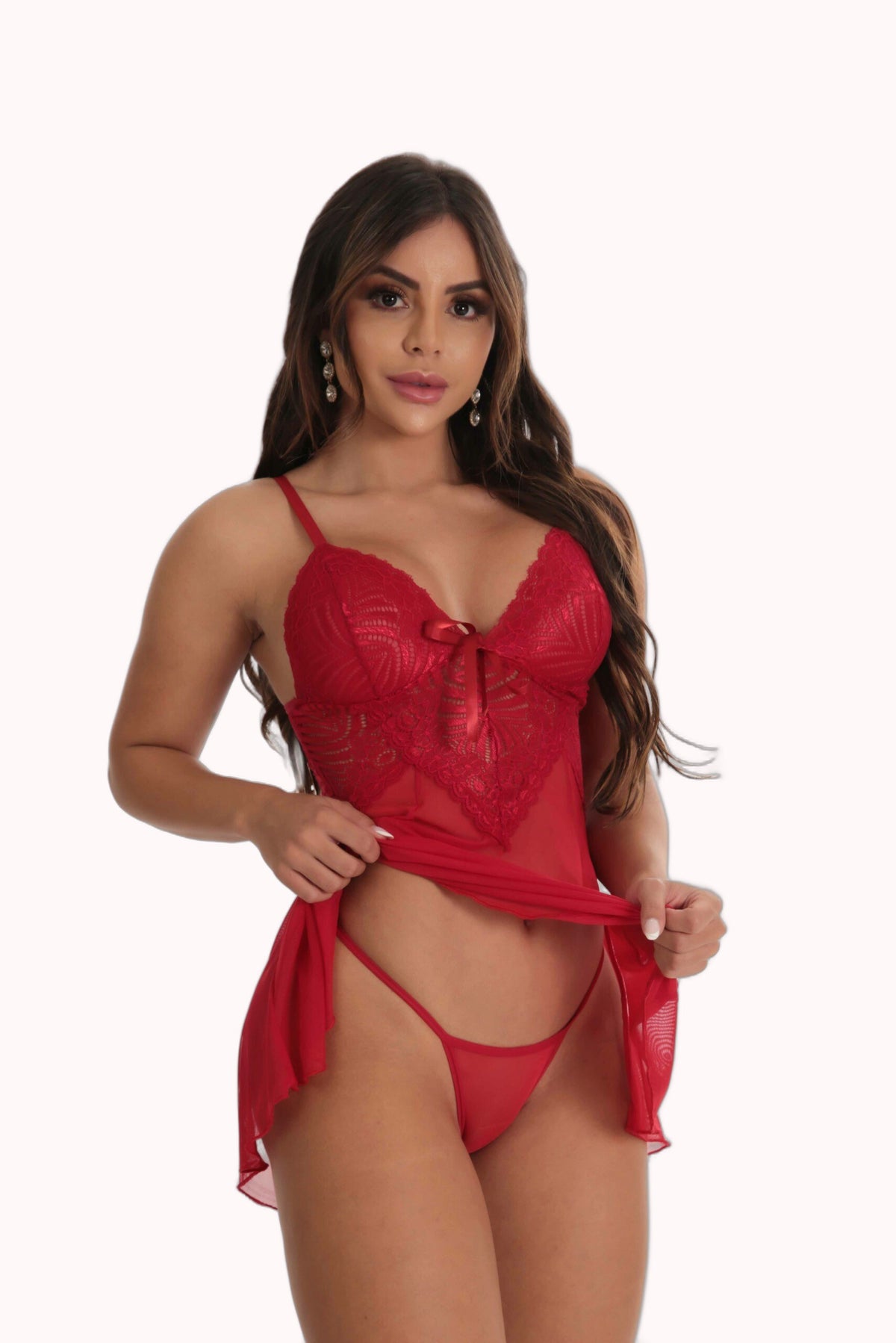 Camisola Sexy em Tule e Renda com Calcinha – Doce Malícia