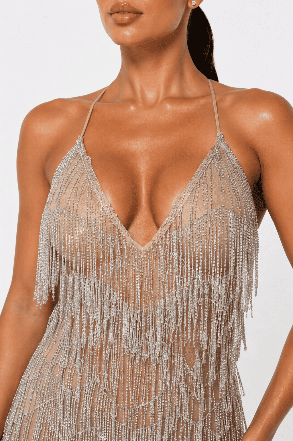 Vestido Condessa Strass - Prata