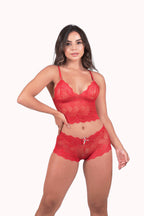 Conjunto cropped em renda – Doce Malícia