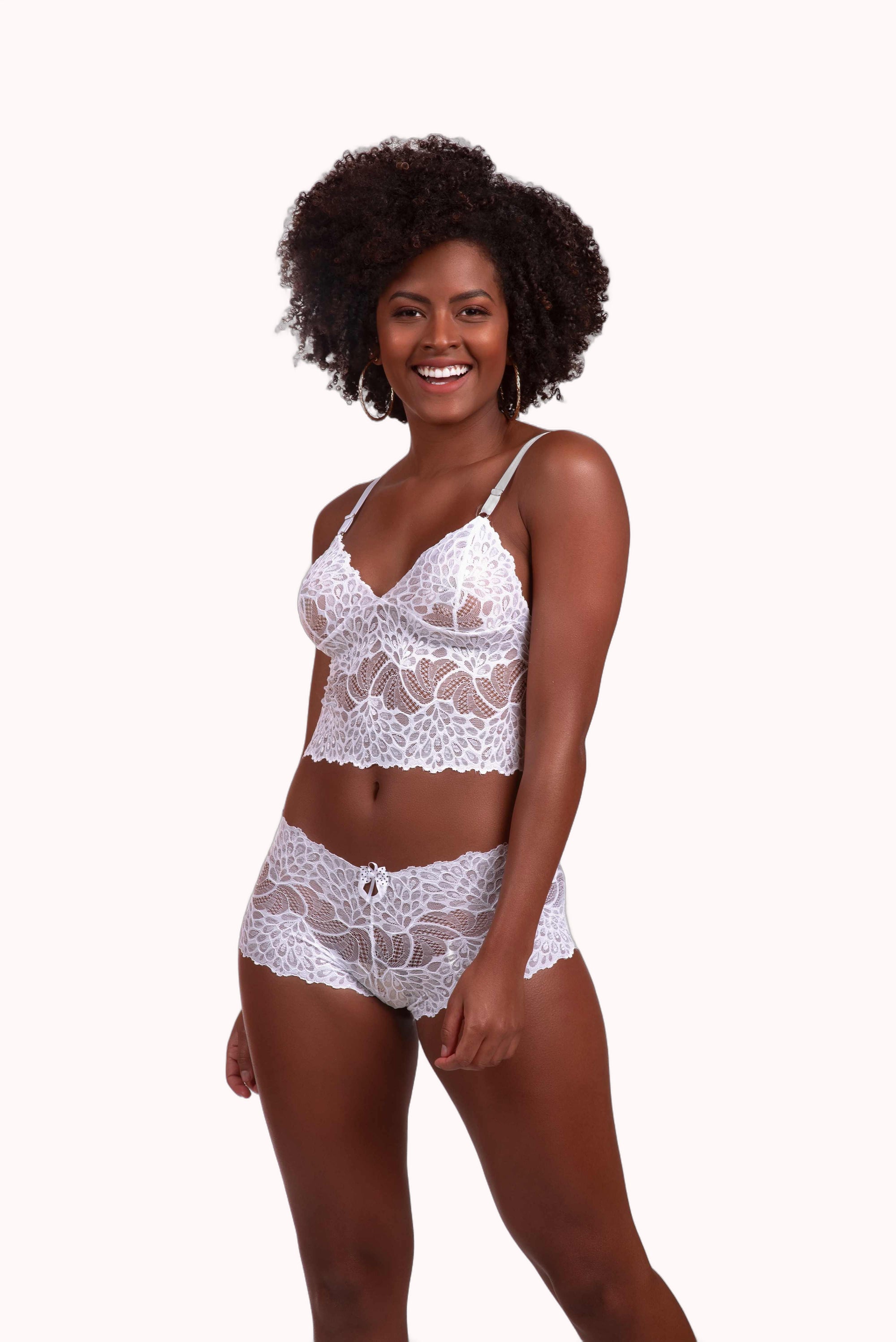 Conjunto cropped em renda – Doce Malícia