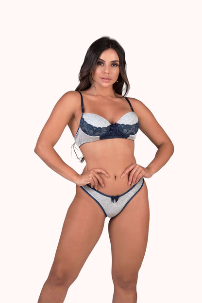 Conjunto com detalhe em renda – Doce Malícia