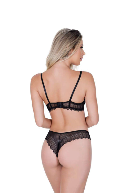 Conjunto de bojo com renda desenhada em cores sortidas – Doce Malícia