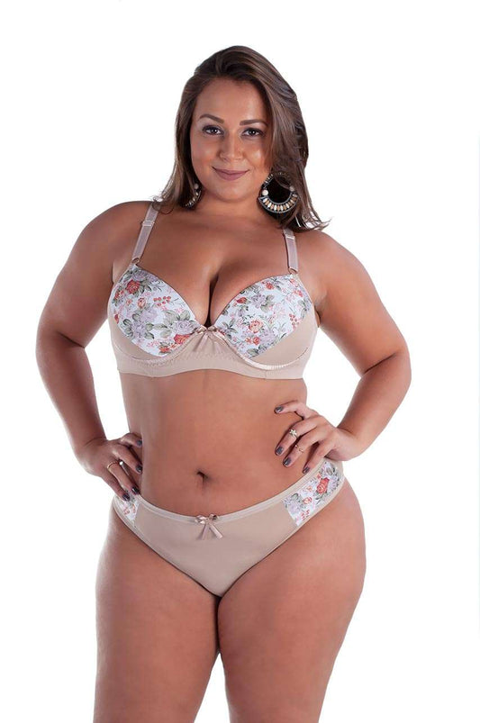 Conjunto de bojo plus size em Branco – Doce Malícia