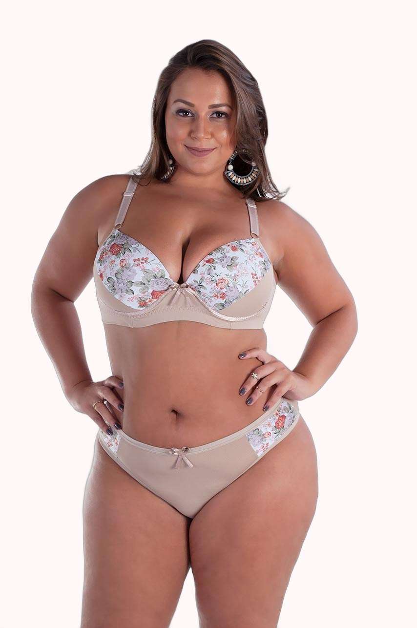 Conjunto de bojo plus size em microfibra – Doce Malícia