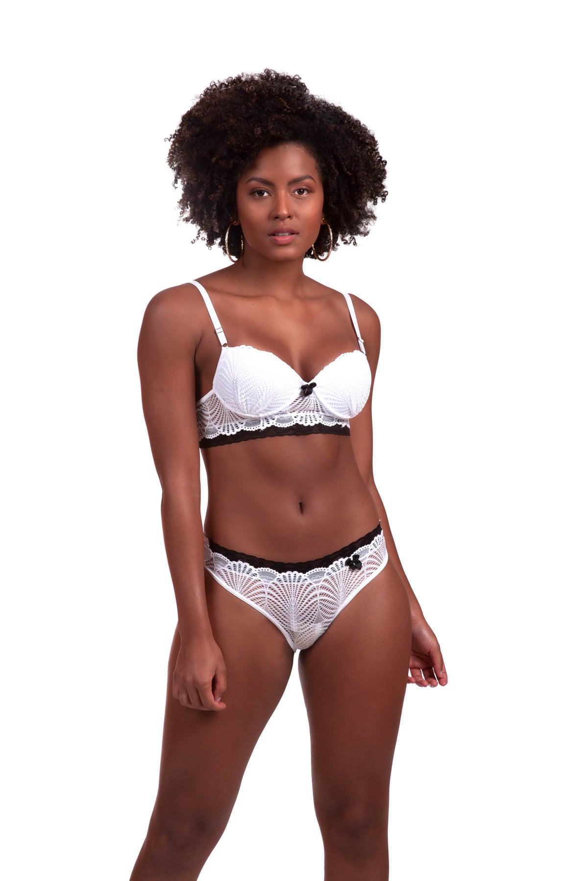 Conjunto de lingerie bicolor em cores sortidas – Doce Malícia