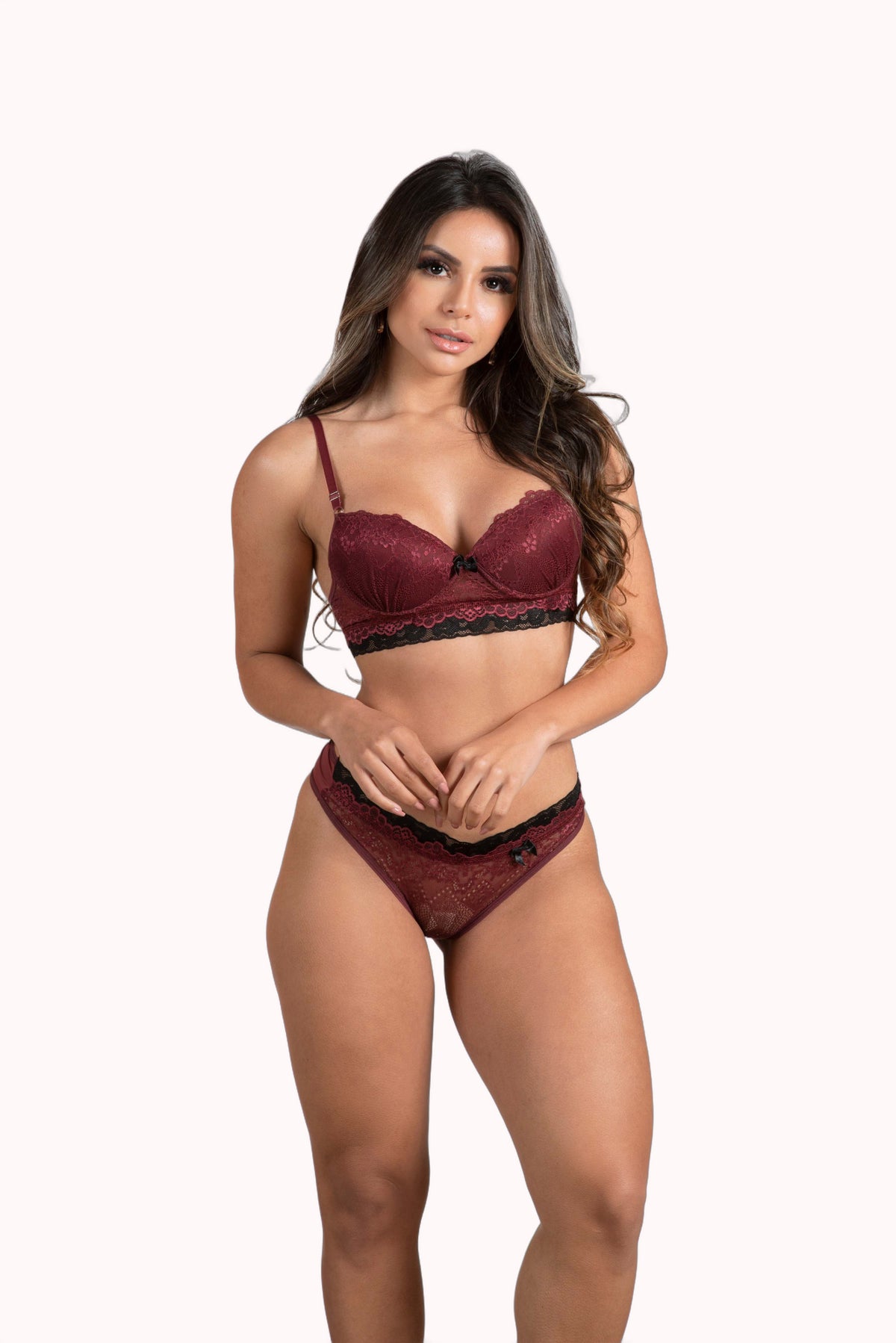 Conjunto de lingerie bicolor – Doce Malícia