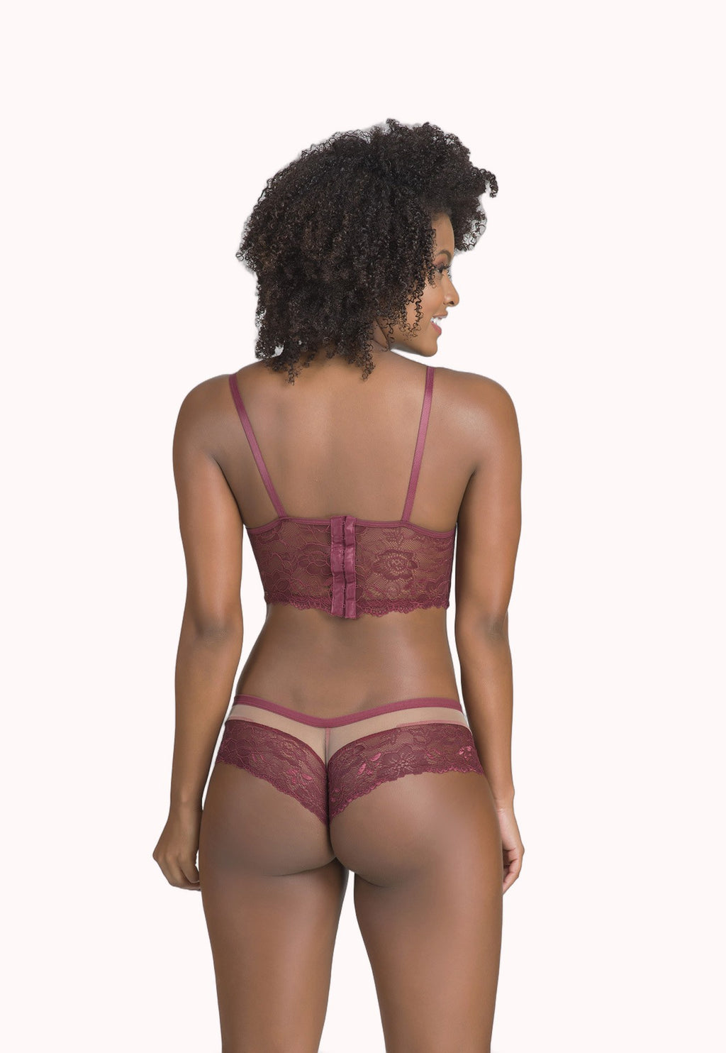 Conjunto de lingerie com tule – Doce Malícia
