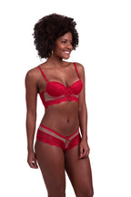 Conjunto de lingerie com tule em cores sortidas – Doce Malícia