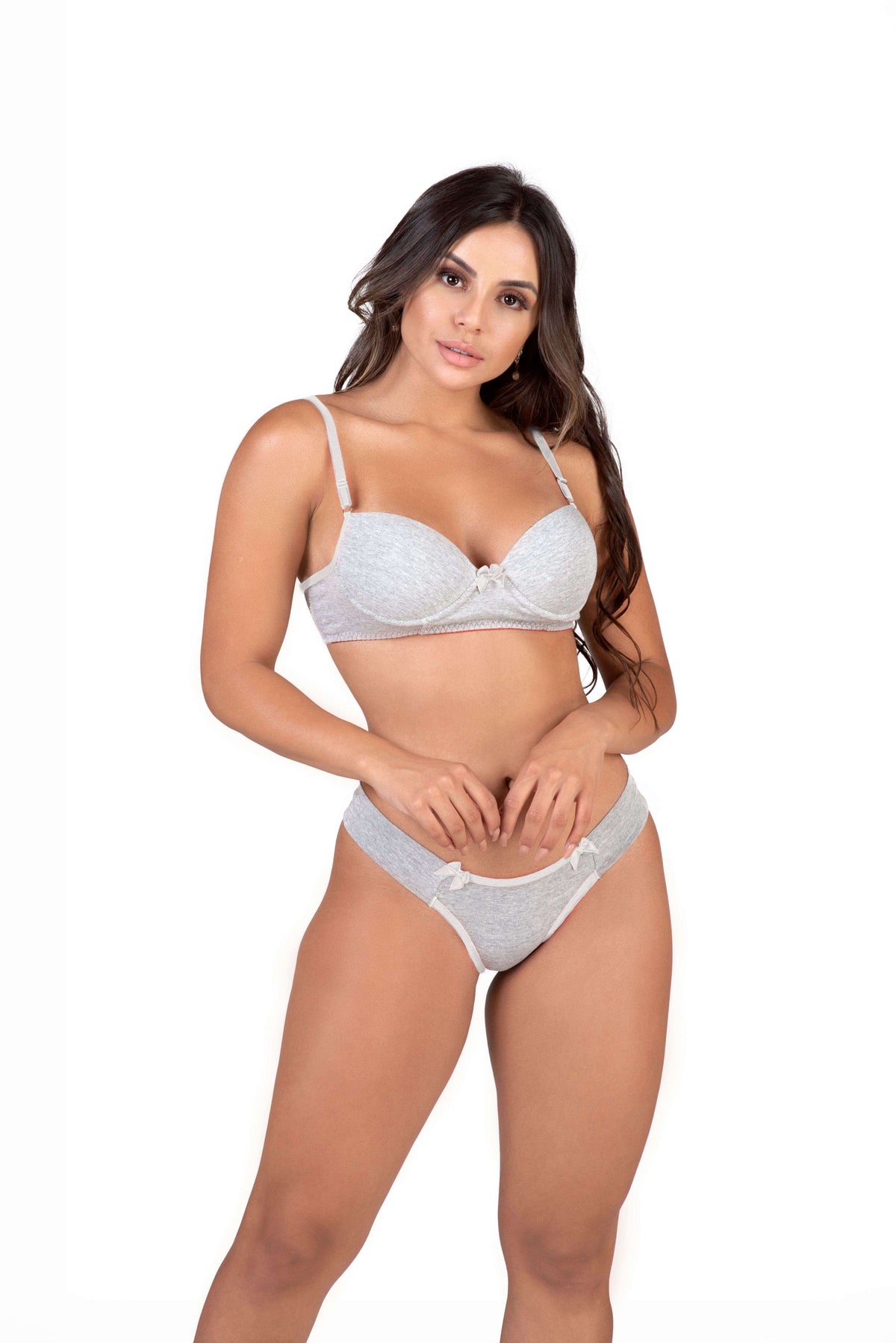 Conjunto de lingerie em algodão em cores sortidas – Doce Malícia