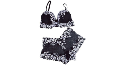 Conjunto de lingerie em renda em cores sortidas – Doce Malícia