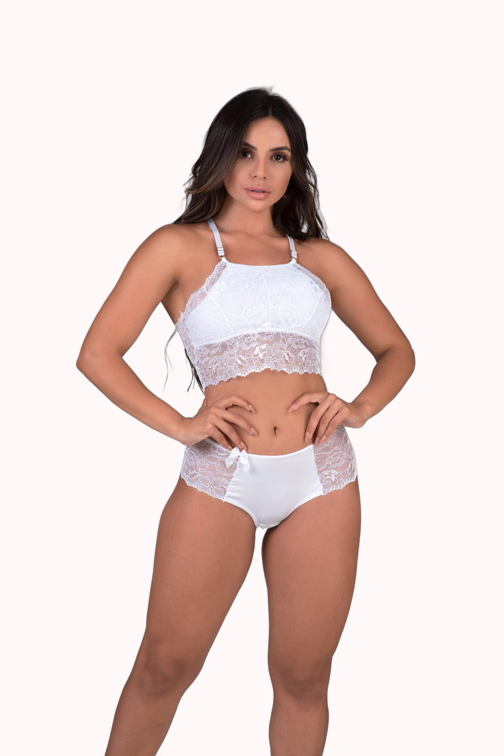 Conjunto de lingerie em renda sem bojo – Doce Malícia
