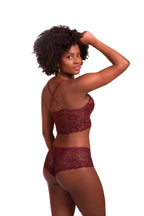 Conjunto de lingerie em renda em amarelo – Doce Malícia
