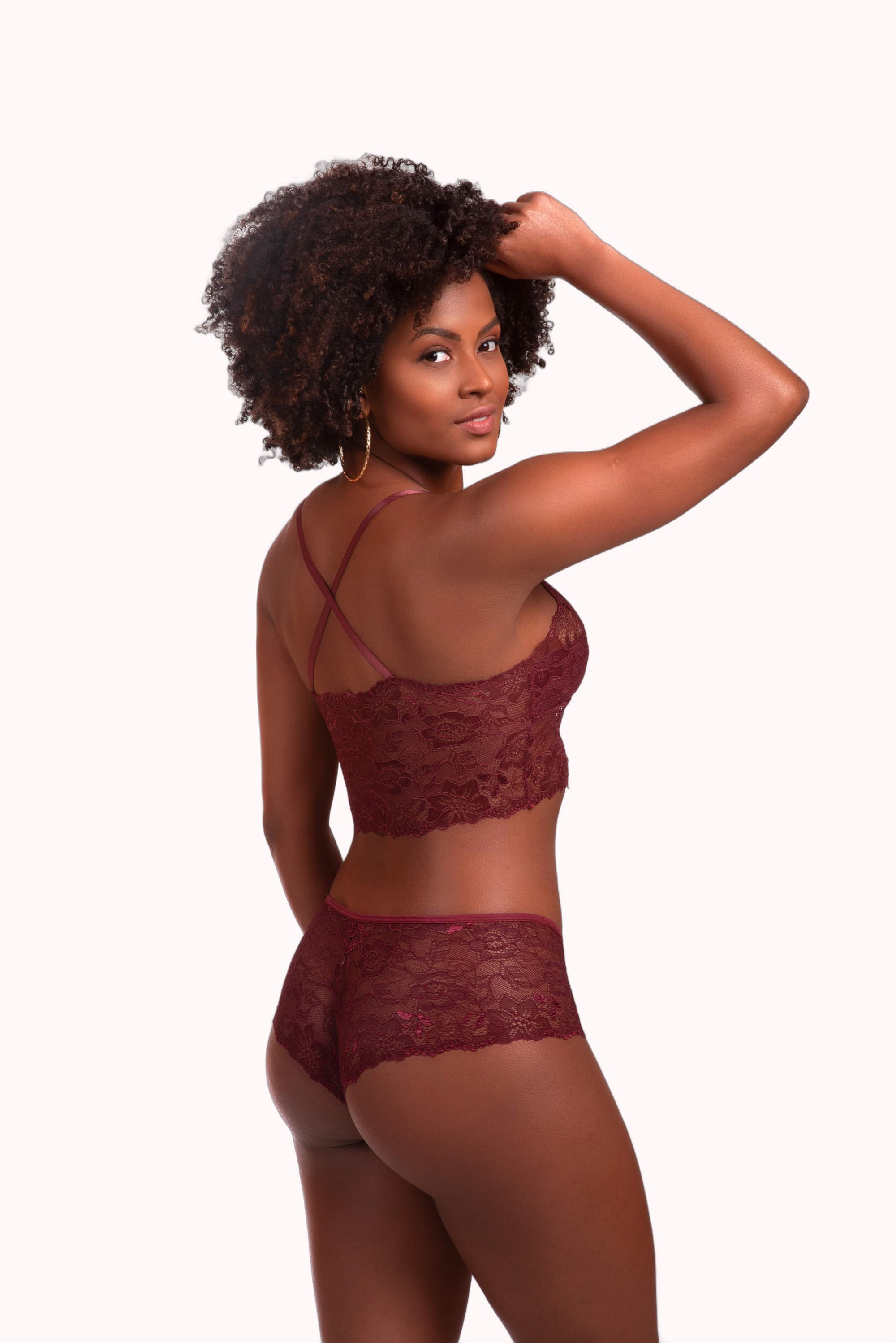 Conjunto de lingerie em renda sem bojo – Doce Malícia
