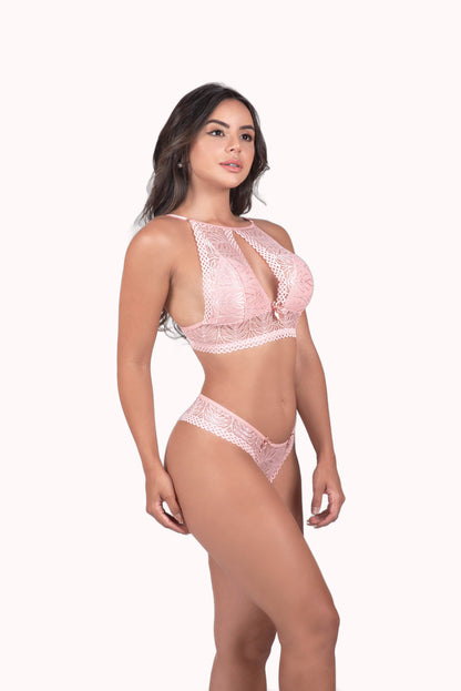 Conjunto de lingerie estilo decote – Doce Malícia
