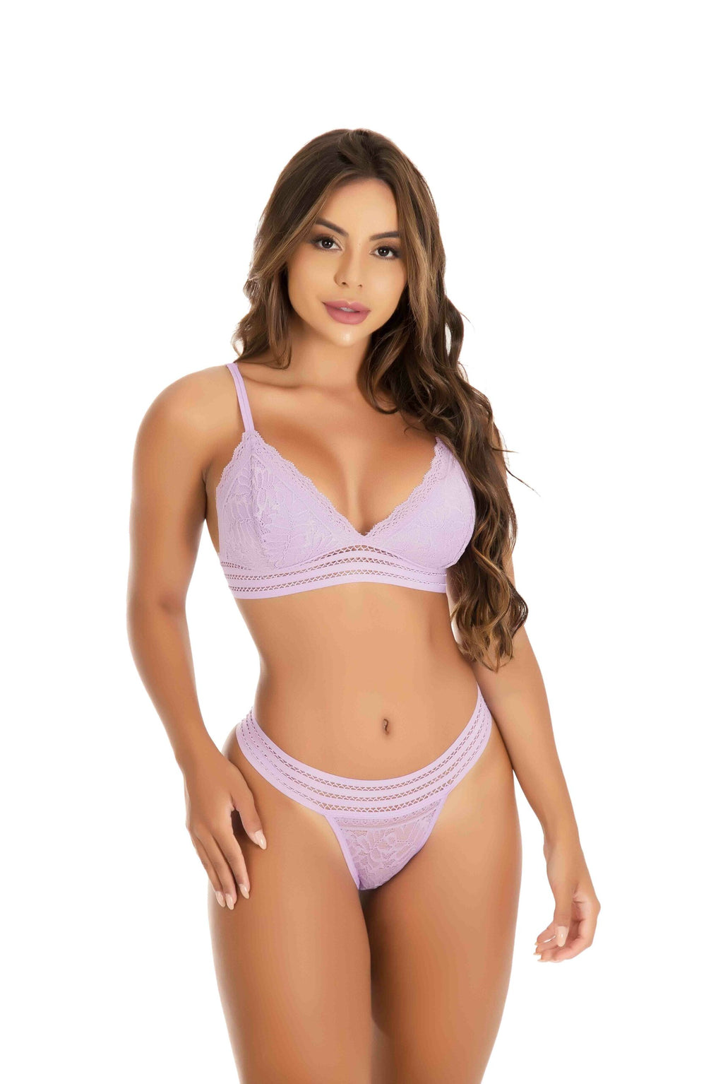 Conjunto de lingerie sensual com em azul-Marinho – Doce Malícia